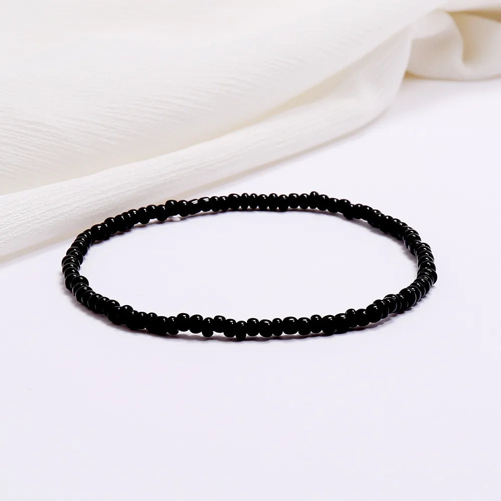 Wholesale Jewelry Simple Style Geometric Seed Bead Stoving Varnish Anklet