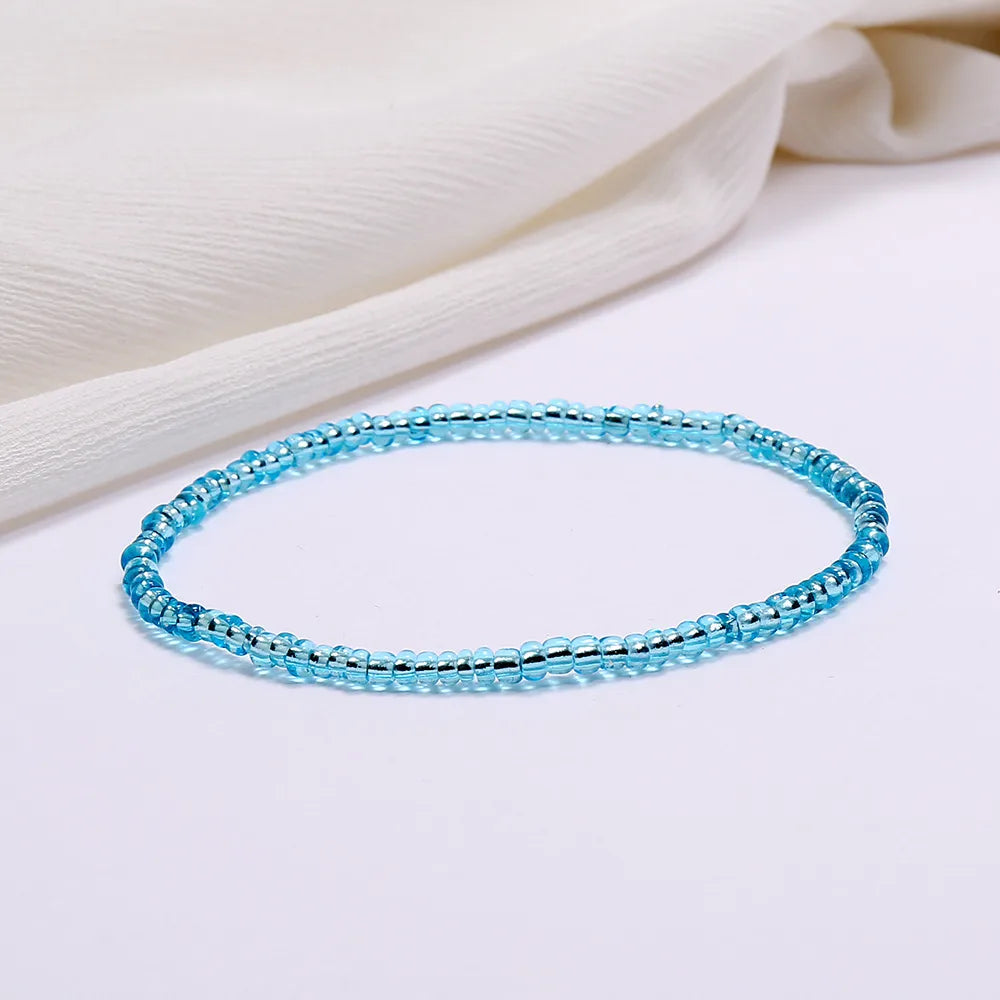 Wholesale Jewelry Simple Style Geometric Seed Bead Stoving Varnish Anklet