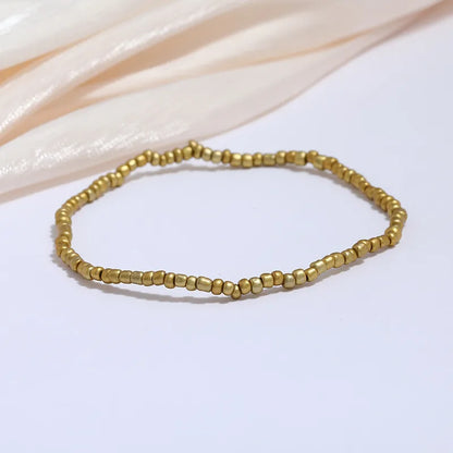 Wholesale Jewelry Simple Style Geometric Seed Bead Stoving Varnish Anklet