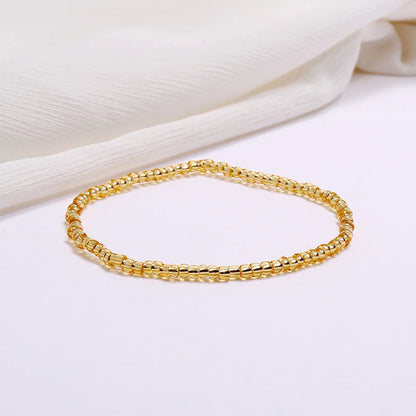 Wholesale Jewelry Simple Style Geometric Seed Bead Stoving Varnish Anklet