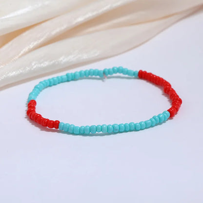 Wholesale Jewelry Simple Style Geometric Seed Bead Stoving Varnish Anklet