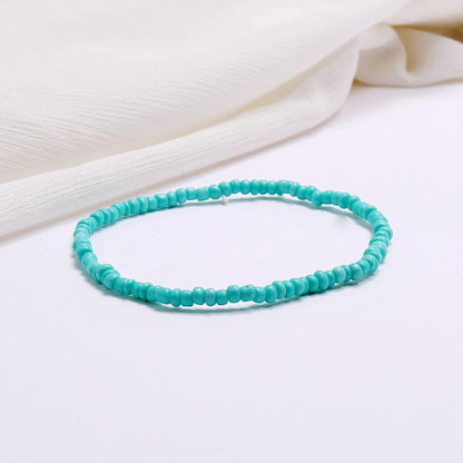 Wholesale Jewelry Simple Style Geometric Seed Bead Stoving Varnish Anklet