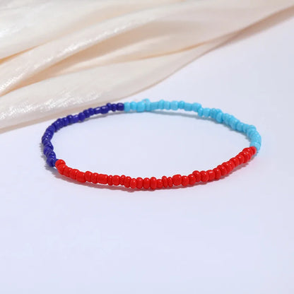 Wholesale Jewelry Simple Style Geometric Seed Bead Stoving Varnish Anklet