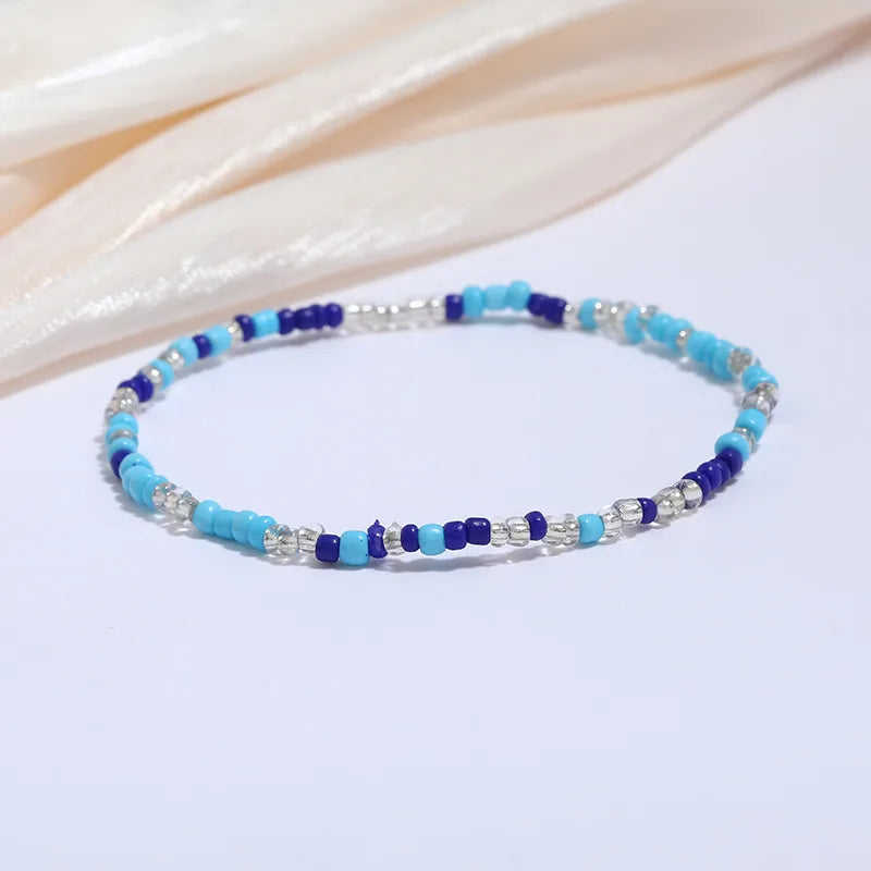 Wholesale Jewelry Simple Style Geometric Seed Bead Stoving Varnish Anklet