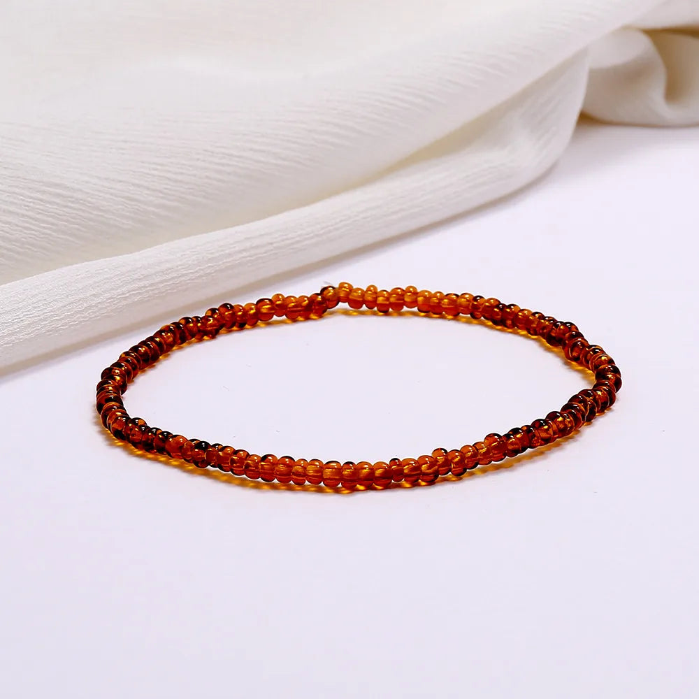 Wholesale Jewelry Simple Style Geometric Seed Bead Stoving Varnish Anklet