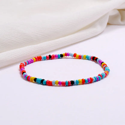 Wholesale Jewelry Simple Style Geometric Seed Bead Stoving Varnish Anklet