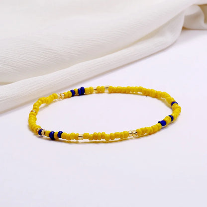 Wholesale Jewelry Simple Style Geometric Seed Bead Stoving Varnish Anklet