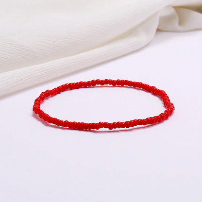 Wholesale Jewelry Simple Style Geometric Seed Bead Stoving Varnish Anklet