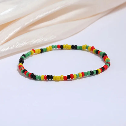 Wholesale Jewelry Simple Style Geometric Seed Bead Stoving Varnish Anklet