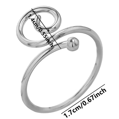 Wholesale Jewelry Simple Style Geometric Solid Color 304 Stainless Steel 18K Gold Plated Polishing Rings