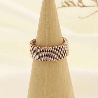 Wholesale Jewelry Simple Style Geometric Solid Color 304 Stainless Steel 18K Gold Plated Rings