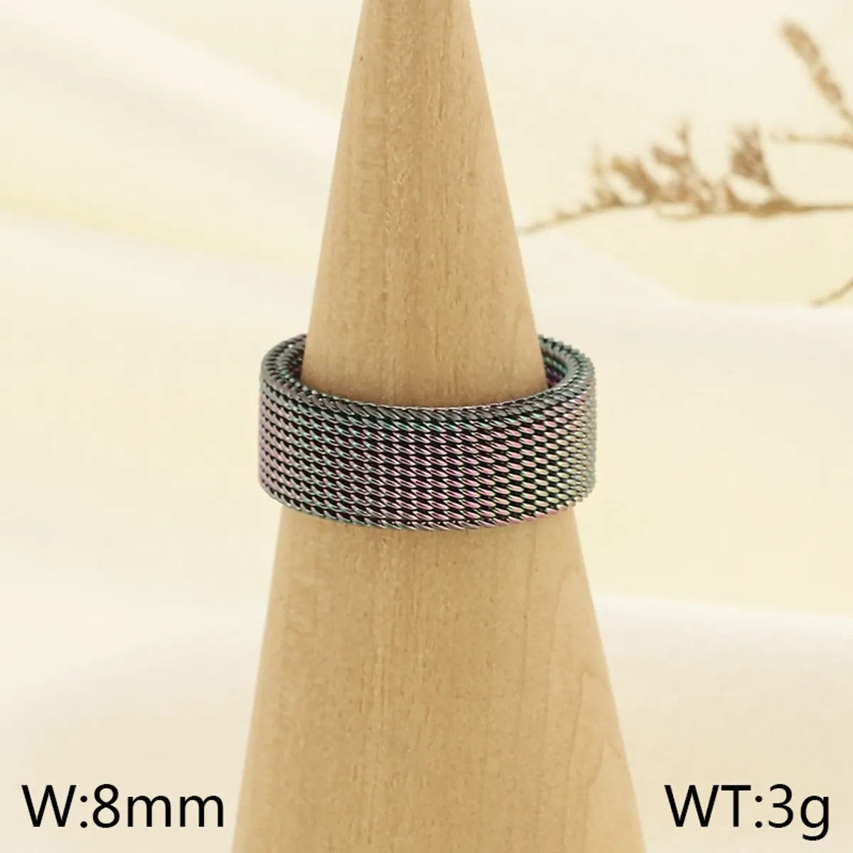 Wholesale Jewelry Simple Style Geometric Solid Color 304 Stainless Steel 18K Gold Plated Rings