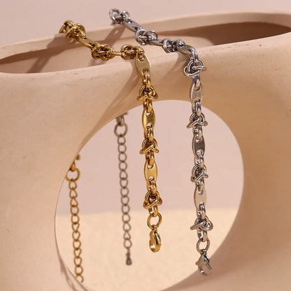 Wholesale Jewelry Simple Style Geometric Solid Color 304 Stainless Steel Anklet