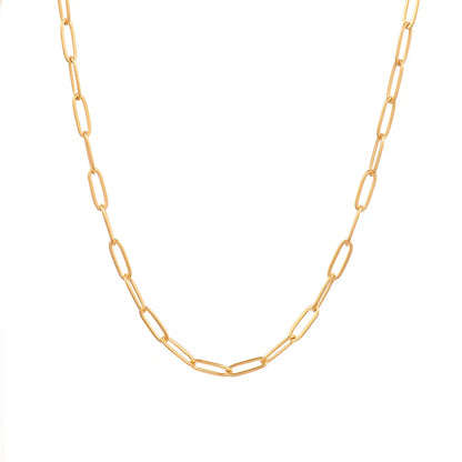 Wholesale Jewelry Simple Style Geometric Solid Color Titanium Steel Chain Necklace