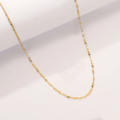 Wholesale Jewelry Simple Style Geometric Solid Color Titanium Steel Chain Necklace