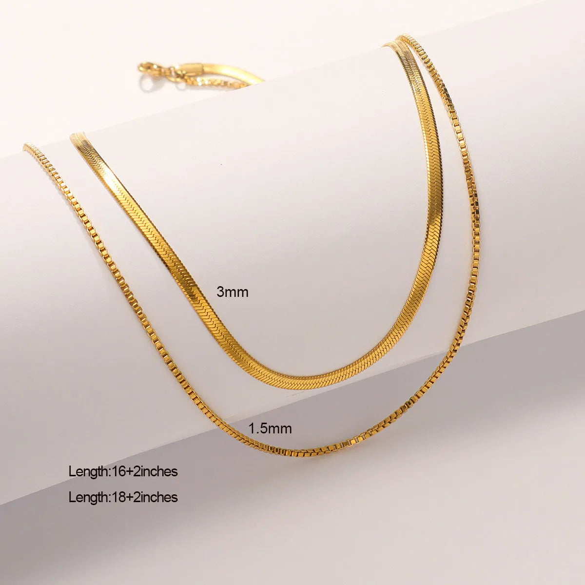 Wholesale Jewelry Simple Style Geometric Solid Color Titanium Steel Chain Necklace