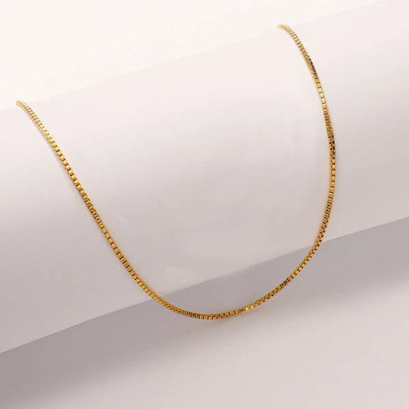 Wholesale Jewelry Simple Style Geometric Solid Color Titanium Steel Chain Necklace