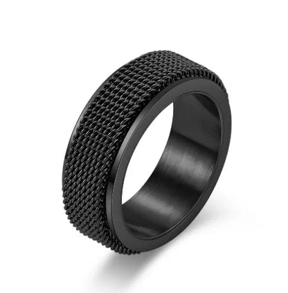 Wholesale Jewelry Simple Style Geometric Solid Color Titanium Steel Rings