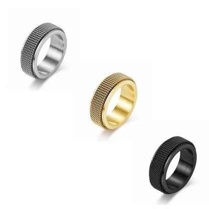 Wholesale Jewelry Simple Style Geometric Solid Color Titanium Steel Rings