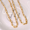Wholesale Jewelry Simple Style Geometric Titanium Steel 14K Gold Plated Necklace