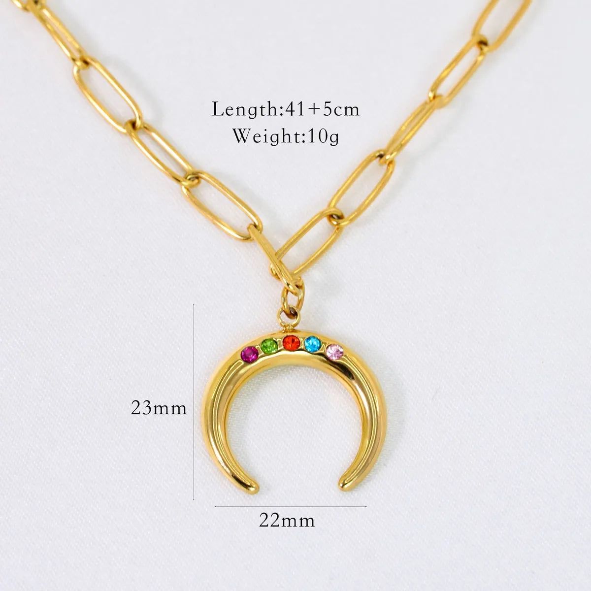 Wholesale Jewelry Simple Style Geometric Titanium Steel 14K Gold Plated Pendant Necklace