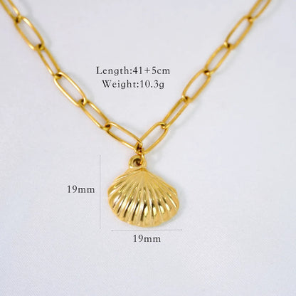 Wholesale Jewelry Simple Style Geometric Titanium Steel 14K Gold Plated Pendant Necklace