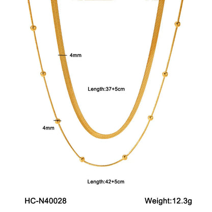 Wholesale Jewelry Simple Style Geometric Titanium Steel Plating Necklace