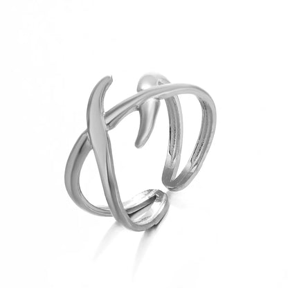 Wholesale Jewelry Simple Style Hand Heart Shape 304 Stainless Steel Plating Open Rings