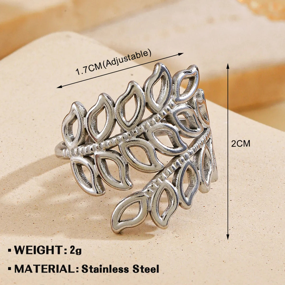 Wholesale Jewelry Simple Style Hand Heart Shape 304 Stainless Steel Plating Open Rings