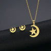 Wholesale Jewelry Simple Style Hand Smiley Face 304 Stainless Steel Chain Earrings Necklace