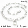 Wholesale Jewelry Simple Style Heart Shape 304 Stainless Steel 18K Gold Plated Bracelets Necklace