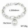 Wholesale Jewelry Simple Style Heart Shape 304 Stainless Steel 18K Gold Plated Bracelets Necklace