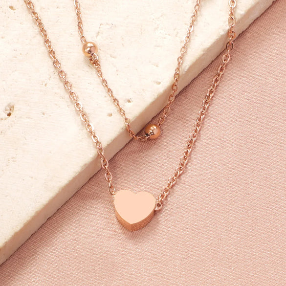 Wholesale Jewelry Simple Style Customization Laser Engraving Heart Shape 304 Stainless Steel Anklet