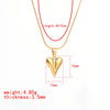 Wholesale Jewelry Simple Style Heart Shape 304 Stainless Steel Gold Plated Plating Pendant Necklace