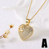Wholesale Jewelry Simple Style Heart Shape Copper Necklace With Electroplating