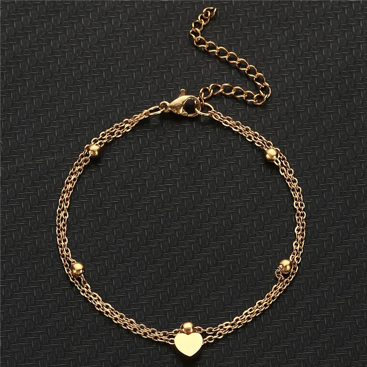 Wholesale Jewelry Simple Style Heart Shape Stainless Steel Anklet