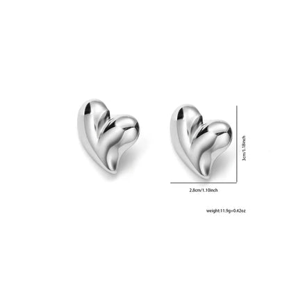 Wholesale Jewelry Simple Style Heart Shape Titanium Steel Jewelry Set