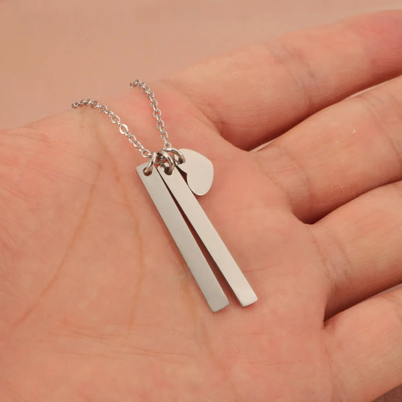 Wholesale Jewelry Simple Style Heart Shape Titanium Steel Pendant Necklace