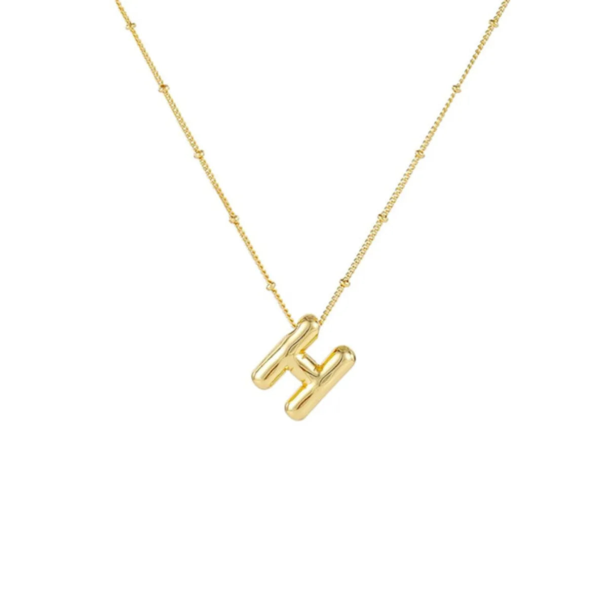 Wholesale Jewelry Simple Style Letter 304 Stainless Steel Gold Plated Plating Pendant Necklace