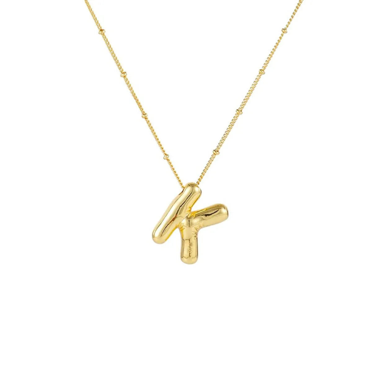 Wholesale Jewelry Simple Style Letter 304 Stainless Steel Gold Plated Plating Pendant Necklace