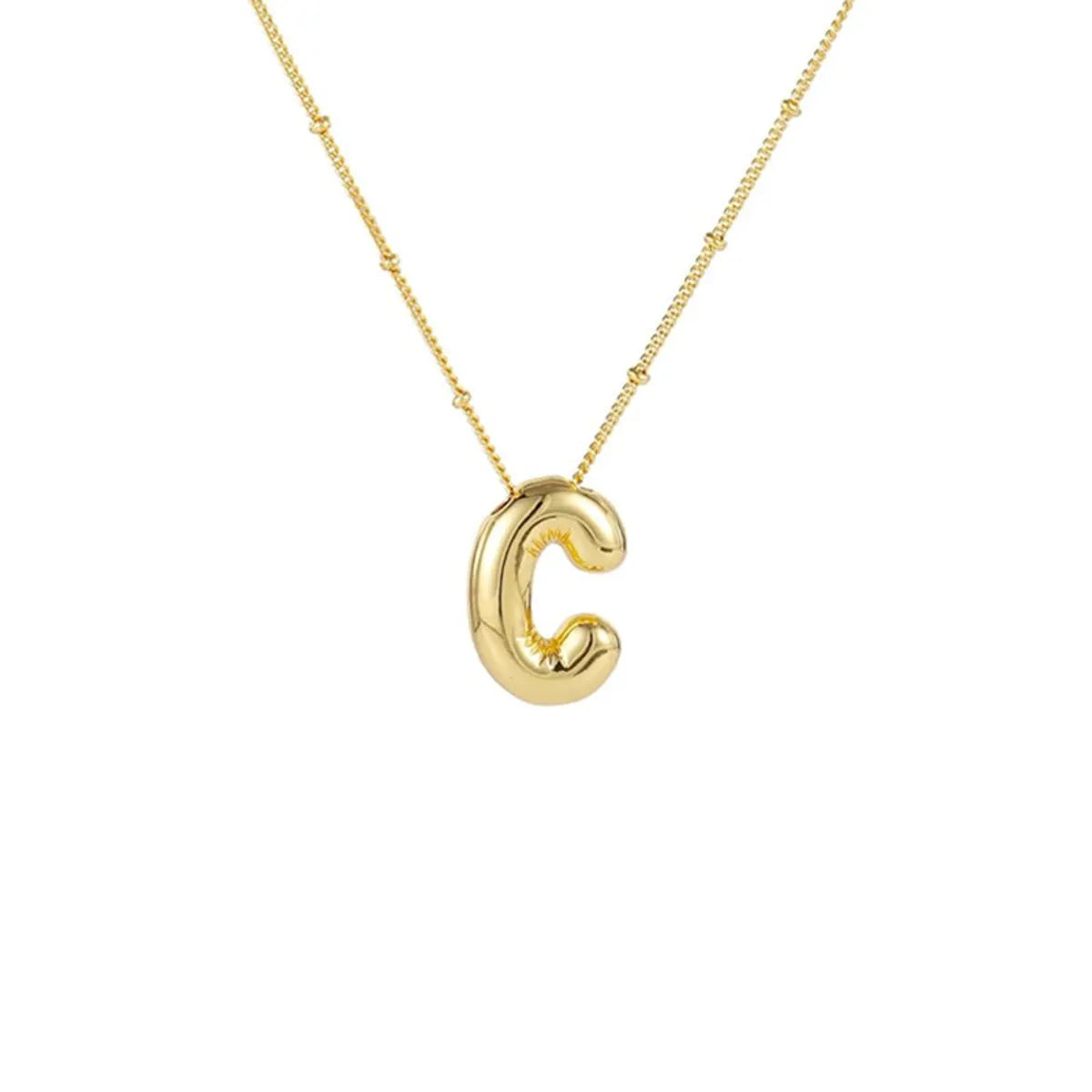 Wholesale Jewelry Simple Style Letter 304 Stainless Steel Gold Plated Plating Pendant Necklace