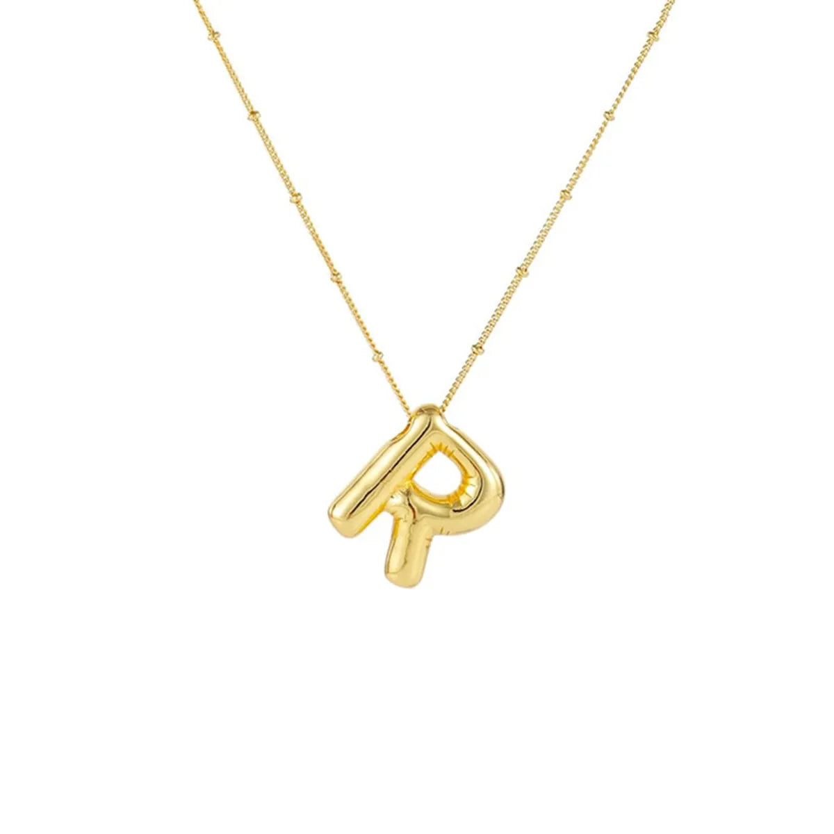 Wholesale Jewelry Simple Style Letter 304 Stainless Steel Gold Plated Plating Pendant Necklace