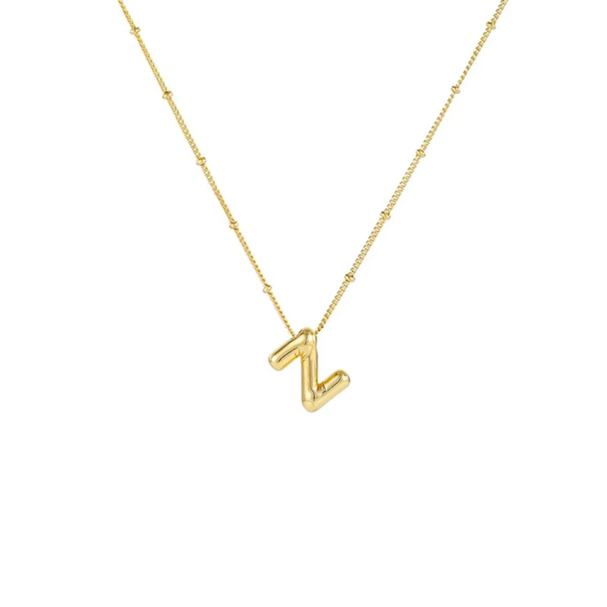 Wholesale Jewelry Simple Style Letter 304 Stainless Steel Gold Plated Plating Pendant Necklace