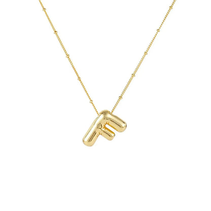 Wholesale Jewelry Simple Style Letter 304 Stainless Steel Gold Plated Plating Pendant Necklace