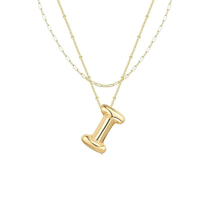 Wholesale Jewelry Simple Style Letter 304 Stainless Steel Gold Plated Plating Pendant Necklace