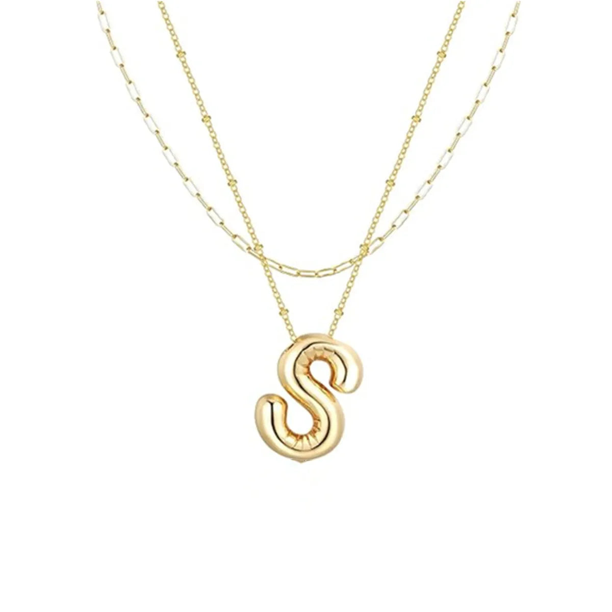 Wholesale Jewelry Simple Style Letter 304 Stainless Steel Gold Plated Plating Pendant Necklace