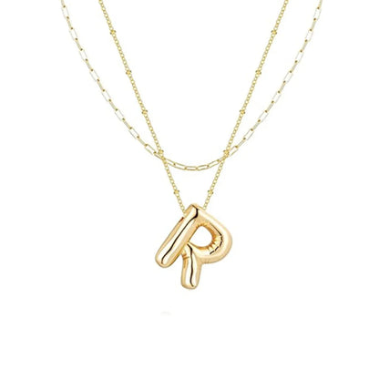 Wholesale Jewelry Simple Style Letter 304 Stainless Steel Gold Plated Plating Pendant Necklace