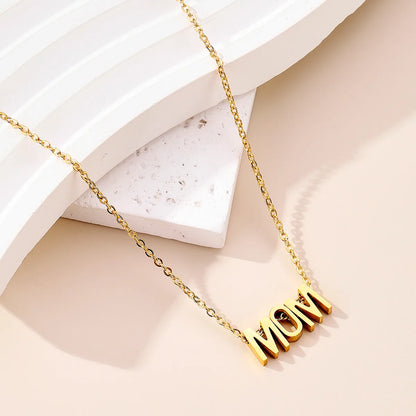 Wholesale Jewelry Simple Style Letter 304 Stainless Steel Necklace