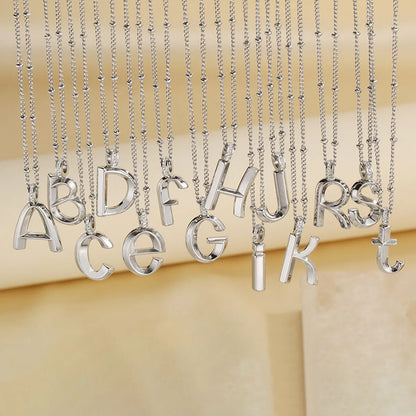 Wholesale Jewelry Simple Style Letter 304 Stainless Steel Pendant Necklace