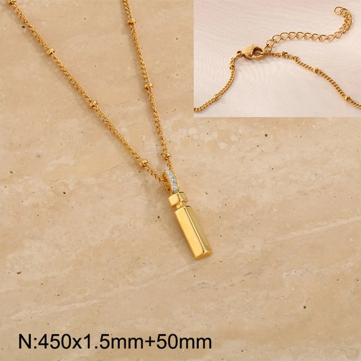 Wholesale Jewelry Simple Style Letter 304 Stainless Steel Pendant Necklace